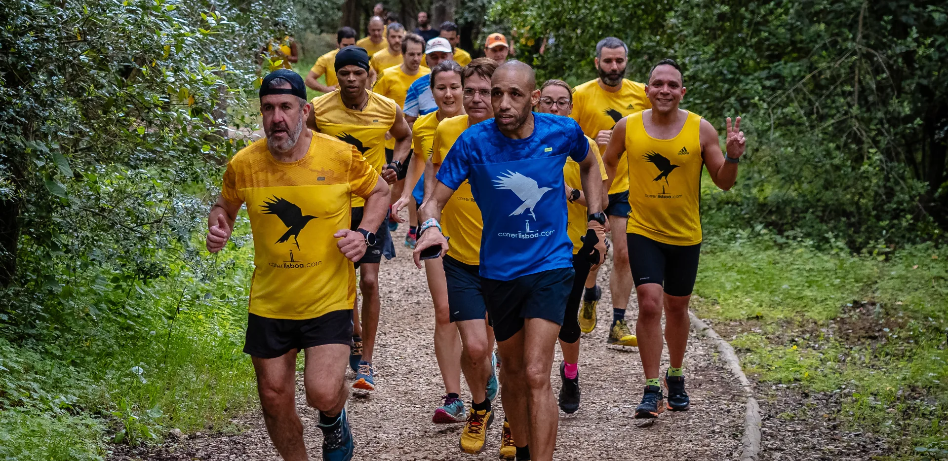 Trail running in Monsanto forest